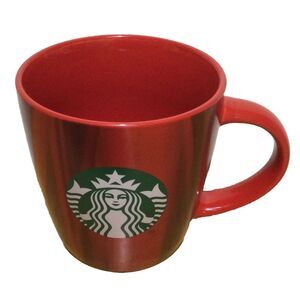 Starbucks Coffee MUG 2022 - Ceramic Red Marble Pattern W/Green‎ Siren Logo 12oz